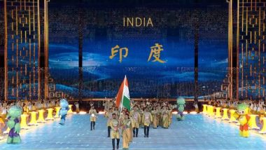 Asian Games 2023 Opening Ceremony: Watch Flag Bearers Harmanpreet Singh and Lovlina Borgohain Lead India's Contingent At Curtain-Raiser Event